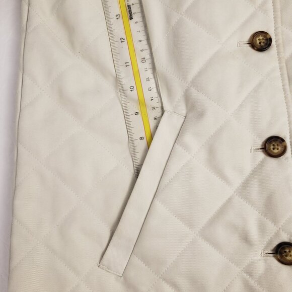 Orvis XSP Cream Off White Quilted Jacket Womens Hunter Sport Field Petite Coat - Picture 7 of 15